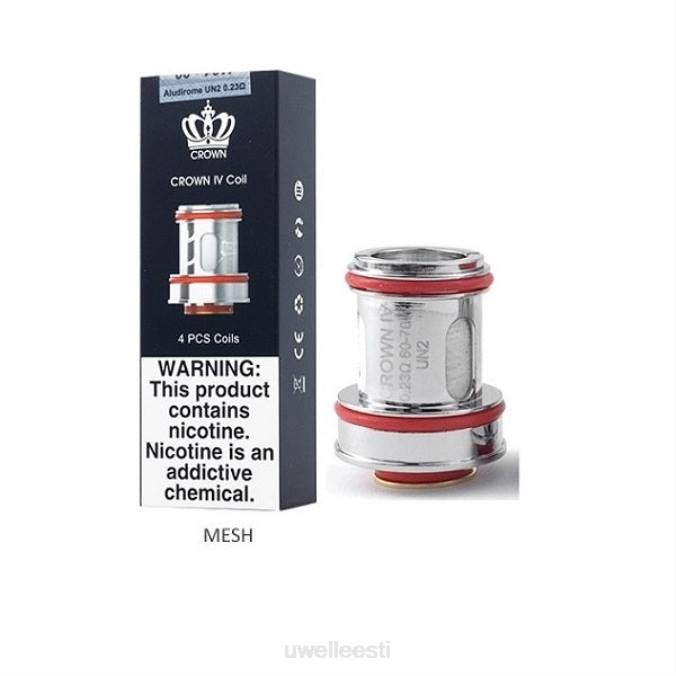 UWELL Tallinn - UWELL CROWN 4 asenduspoolid (4-pakk) un2 topeltvõrk 0,23 oomi N44R184